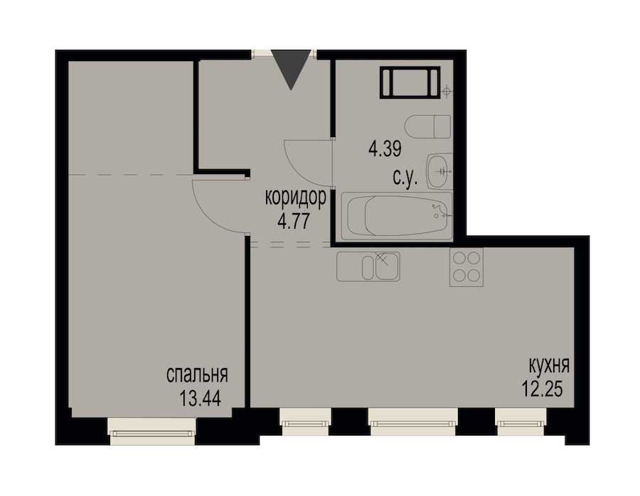 Однокомнатная квартира в : площадь 34.85 м2 , этаж: 8 – купить в Санкт-Петербурге
